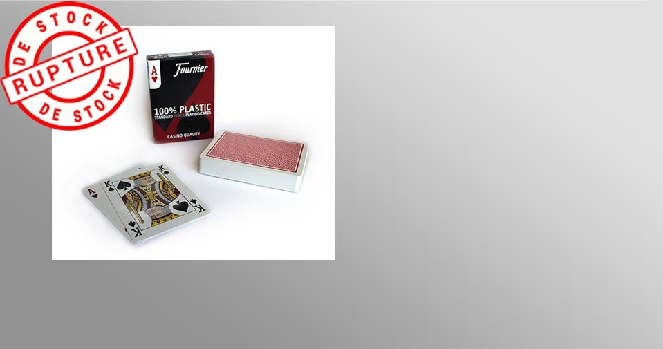Cartes FOURNIER rouges 100% plastique