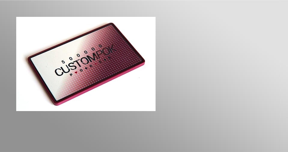 Plaque de poker Custompok rouge          500 000