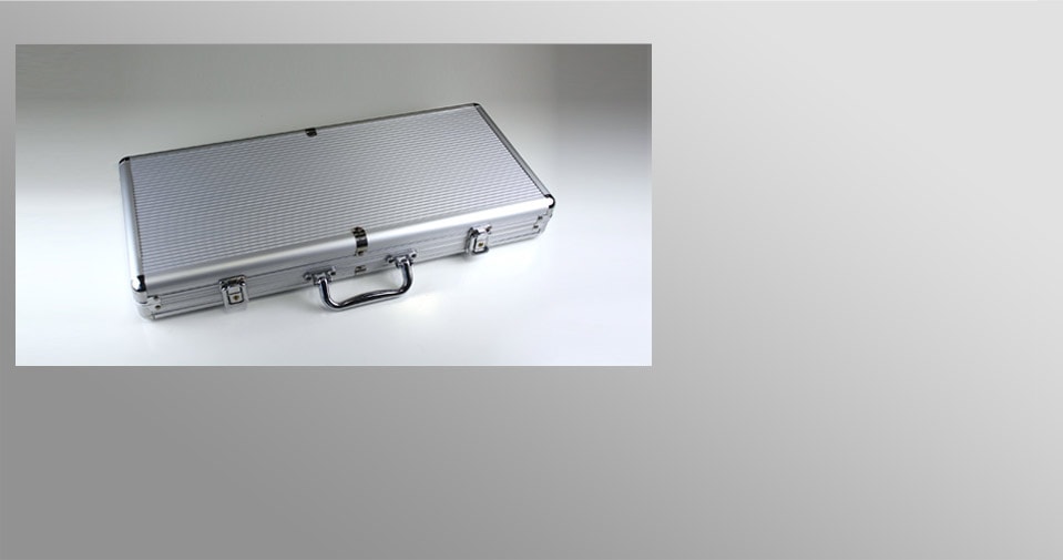 Mallette de rangement en alu 400 jetons