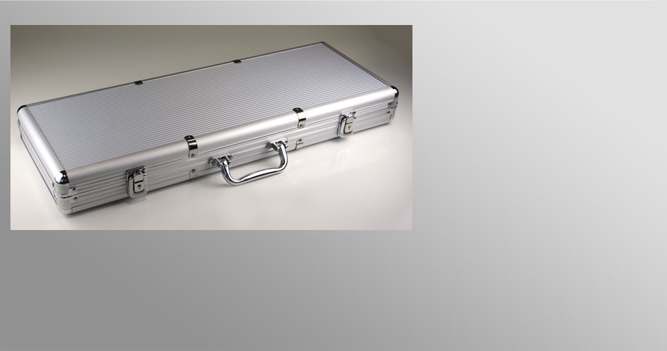 Mallette de transport aluminium 500 jetons