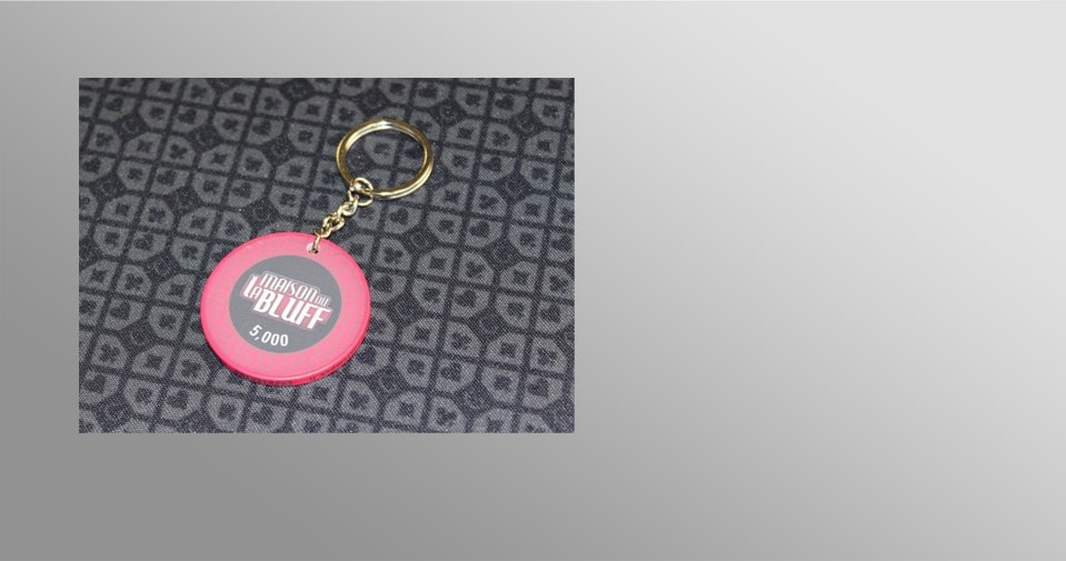 Porte clés en céramique rouge