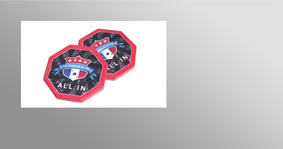 Jeton ALL IN de la Ligue française de Poker.