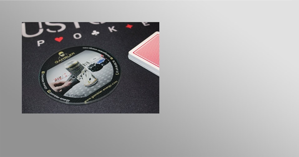 Bouton dealer en verre personnalisé